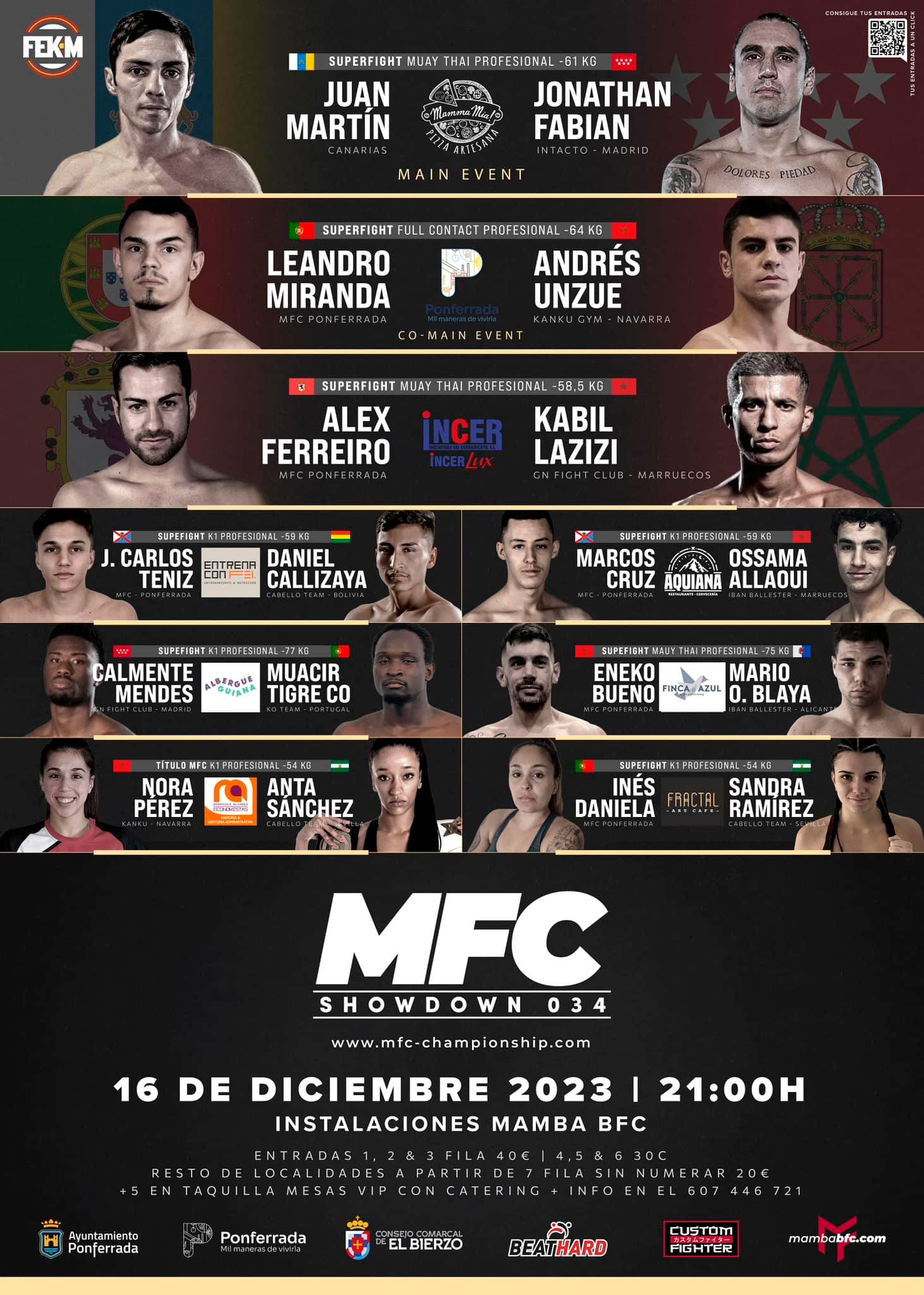 Combates profesionales en el Mamba de Ponferrada (16 de diciembre). &iexcl;Revancha Nora P&eacute;rez vs Anta S&aacute;nchez!